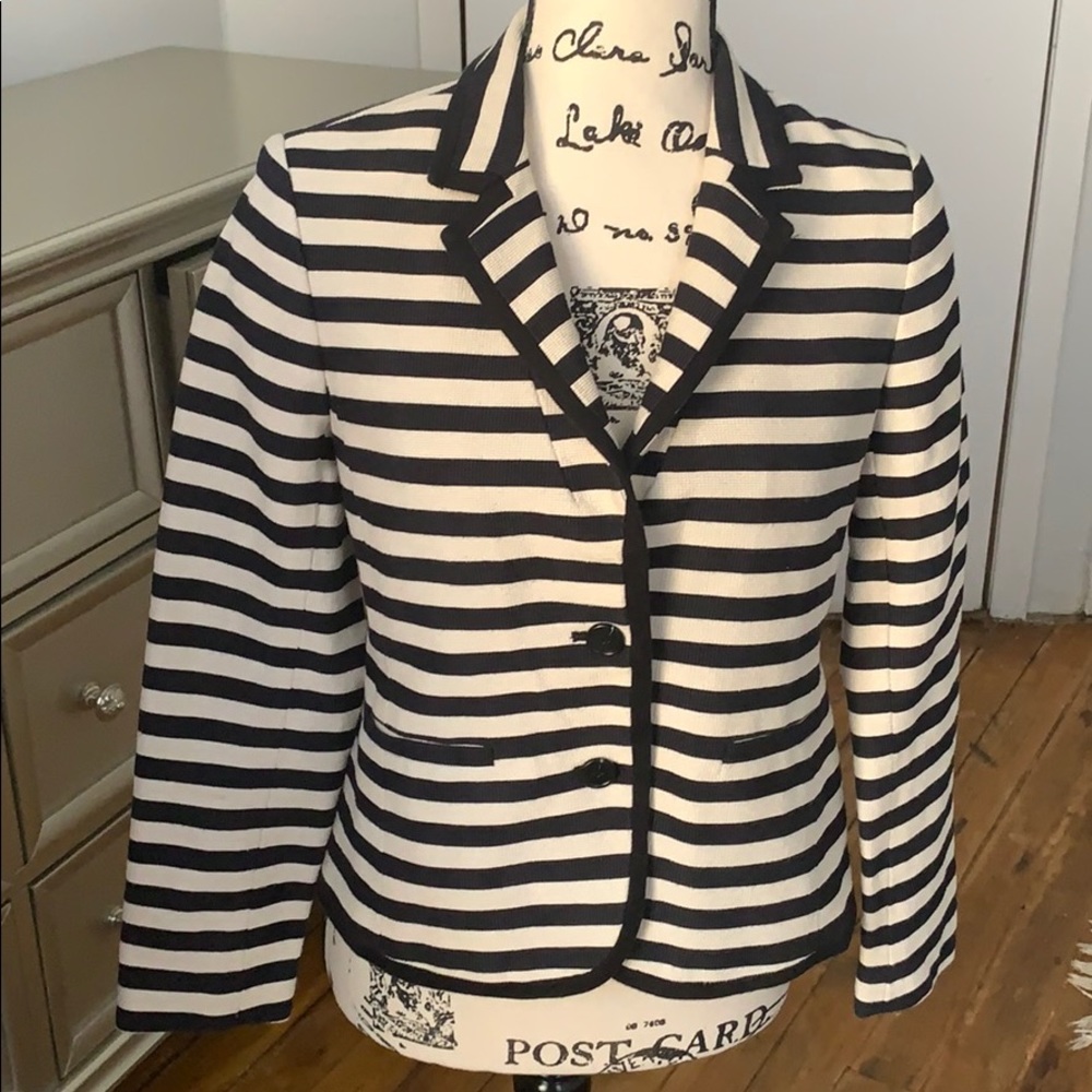 Striped Ann Taylor Loft Blazer (size 6P)